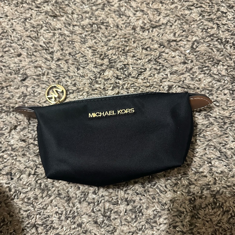 Michael Kors Black and Gold Makeup Bag